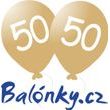 Balónek 50. narozeniny zlatý metalický