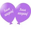 Balónek světle fialový Krásné narozeniny!