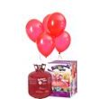 Helium Balloon time sada 50ks balonky Red 001