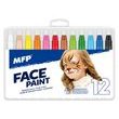 Sada bezpečných barev na obličej Face Paint - 12 ks