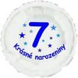 Krásné 7. narozeniny fóliový balónek kruh pro kluky