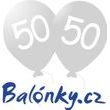 Balónek 50. narozeniny stříbrný metalický