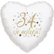34. narozeniny balónek srdce