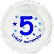 Krásné 5. narozeniny fóliový balónek kruh pro kluky