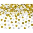 Vystřelovací konfety zlato-stříbrná kolečka lesklá 60 cm