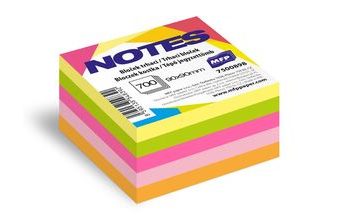 bloček trhací 90x90mm 700 listů mix 5 barev neon 7500898