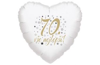 70. narozeniny balónek srdce