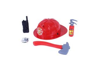 Hasičská sada s přilbou na blistru - 5 ks