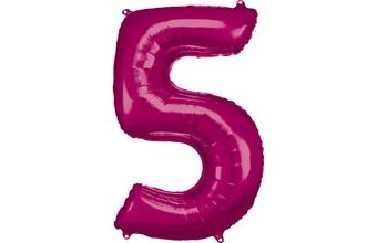 Balónky fóliové narozeniny číslo 5 růžové 86cm