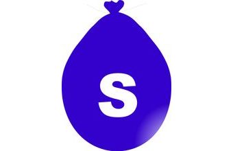 Balónek písmeno S modré