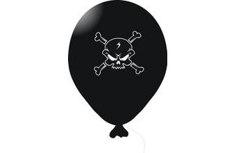 Piráti - balonek černý s potiskem