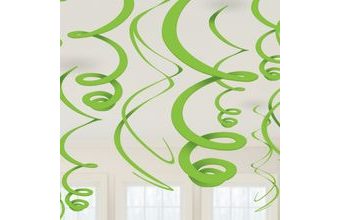 Závěsná dekorace zelená 12ks 55,8cm