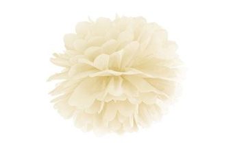 Papírový pompom 35 cm - KRÉMOVÁ