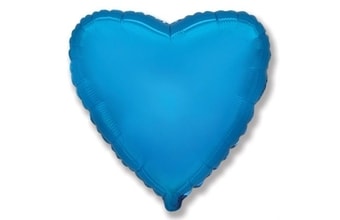 Balón foliový 45 cm Srdce modré