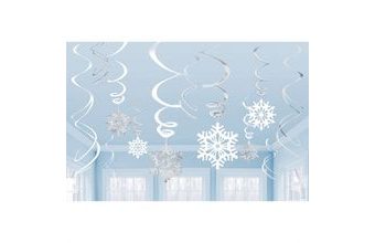 Vločky závěsné dekorace 12 ks Amscan