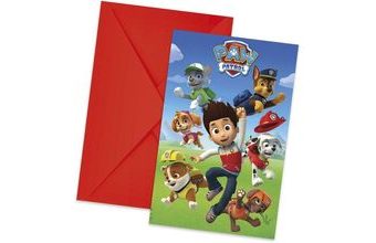 Pozvánky s obálkami PAW PATROL - Tlapková patrola, 6 ks