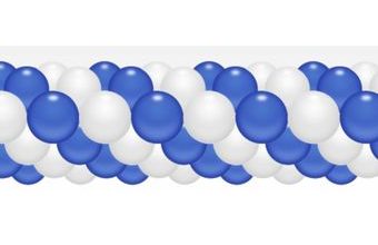 Balónková girlanda modro-bílá 3 m