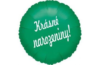 Balónek fóliový zelený kruh Krásné narozeniny!