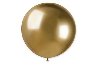Balónky chromované 5 ks zlaté lesklé - Silvestr - 80 cm