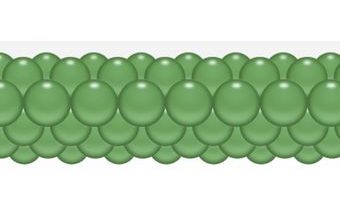 Balónková girlanda zelená 3m