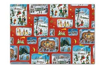 balící papír vánoční klasik Lada 4 100x70 5811466