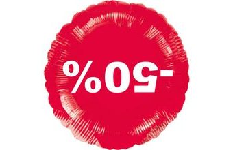 Visící balónek fóliový červený -50%