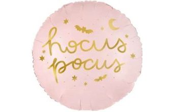 Foliový balónek HOKUS POKUS - růřový - Halloween - Čarodějnice - 45 cm