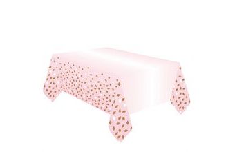 Ubrus růžovo-zlatý 180 cm x 120 cm Amscan