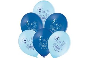 Balónky 5.narozeniny modrý slon 6 ks