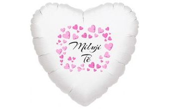 Miluji Tě balónek fóliové srdíčko bílé