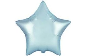 Balón foliový 45 cm Hvězda PASTELOVÁ MODRÁ
