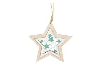 hvězda závěs dřevěný 11x11cm 8886091