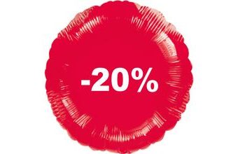 Balónek fóliový červený -20%