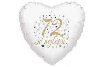 72. narozeniny balónek srdce