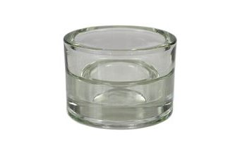 Svícen ze skla 2 v 1 pro čajovou svíčku a maxi