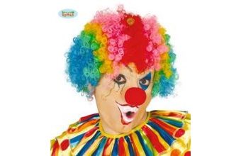 Kudrnatá barevná AFRO paruka - klaun