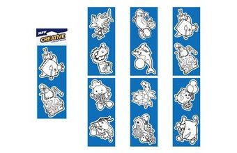 malování vodou - 2ks pěnové samolepky mix motivů 5300993