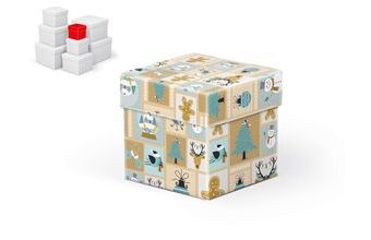 krabice dárková vánoční C-V001-A 8x8x8cm 5370693