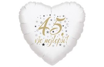 45. narozeniny balónek srdce