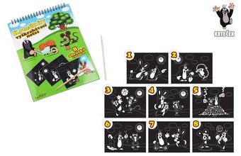 Škrabací obrázek W016890 Krtek 19x26 cm / 8 listů