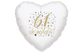61. narozeniny balónek srdce