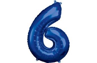 Balónek fóliový narozeniny číslo 5 modré 86cm