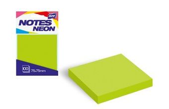 bloček samolepící 75x75mm 100 listů zelený neon 7500891