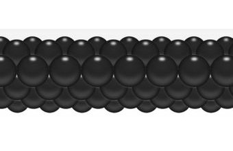 Balónková girlanda černá 3 m