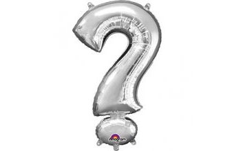 Symbol ? stříbrné foliové balónky 91 cm x 55 cm