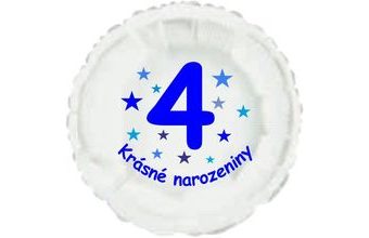 Krásné 4. narozeniny fóliový balónek kruh pro kluky