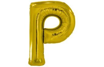Písmeno P zlatý foliový balónek 86 cm amscan