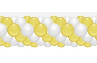 Balónková girlanda žluto-bílá 3 m