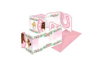Koně pozvánky na party 8 ks Amscan
