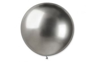 Balónek chromovaný 80 cm - stříbrný lesklý 1KS